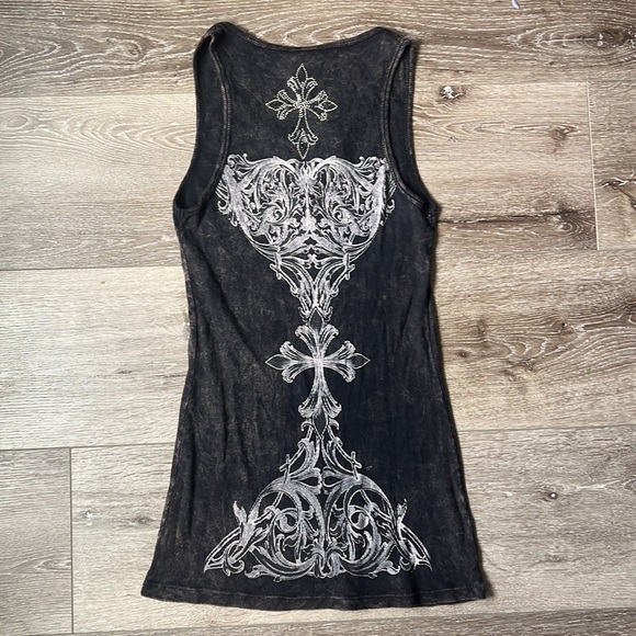 y2k tank top with rhinestones - Picture 2 of 4